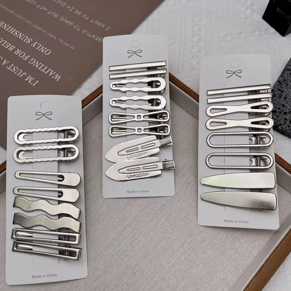Women Metal Y2K Hair Clips Exquisite Duckbill Clip Girls Hairpins Side Bangs Barrette alternate view