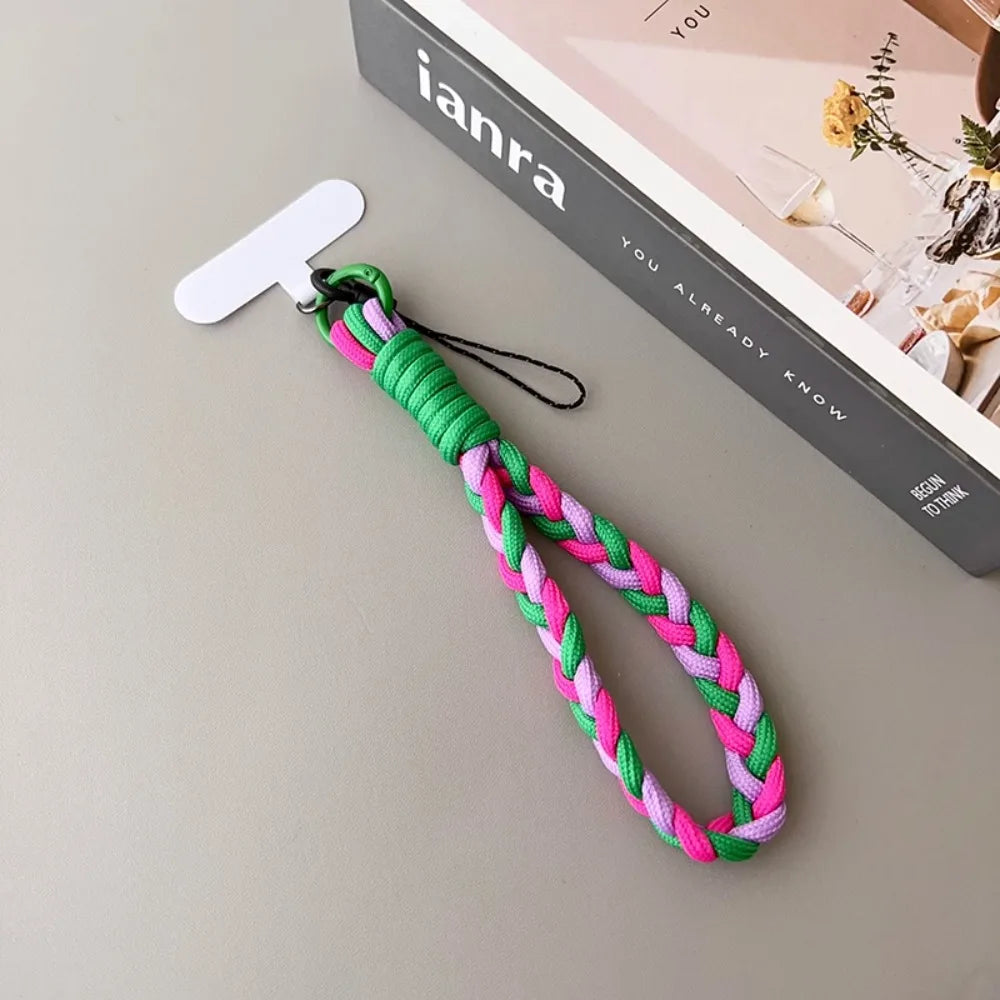 IN Korea Universal Braided Short Mobile Phone Lanyard Strap Hanging Chain Ring Cord w lifestyle view