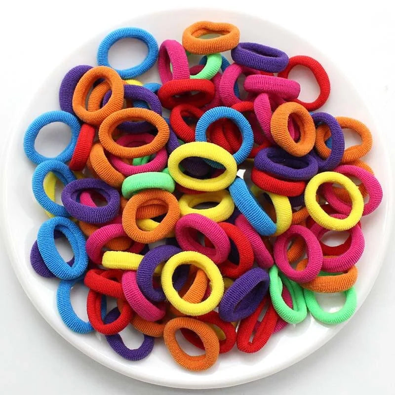 Colorful Basic Hair Ties Scrunchie Rubber Band Ponytail Hold Fashion Hair Accessories Fo detail view
