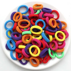 Colorful Basic Hair Ties Scrunchie Rubber Band Ponytail Hold Fashion Hair Accessories Fo detail view
