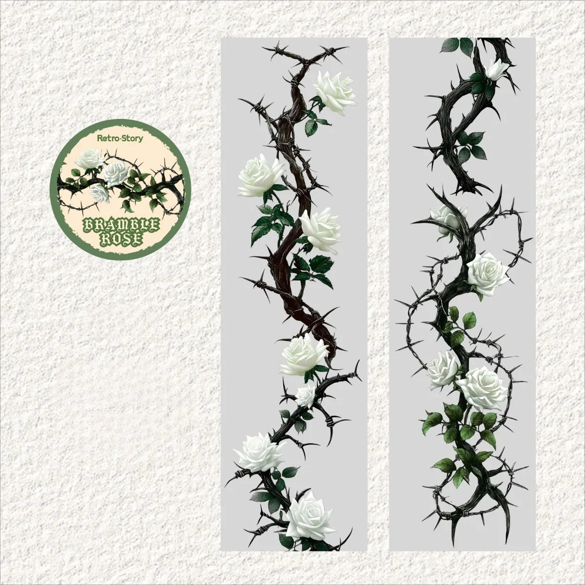 Floral Theme Decorative Adhesive Tapes | Scrapbooking and Craft Stickers close-up view