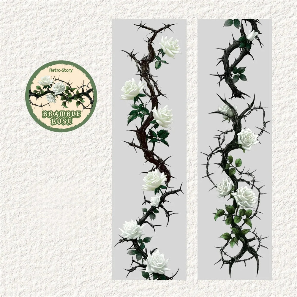 Floral Theme Decorative Adhesive Tapes | Scrapbooking and Craft Stickers close-up view