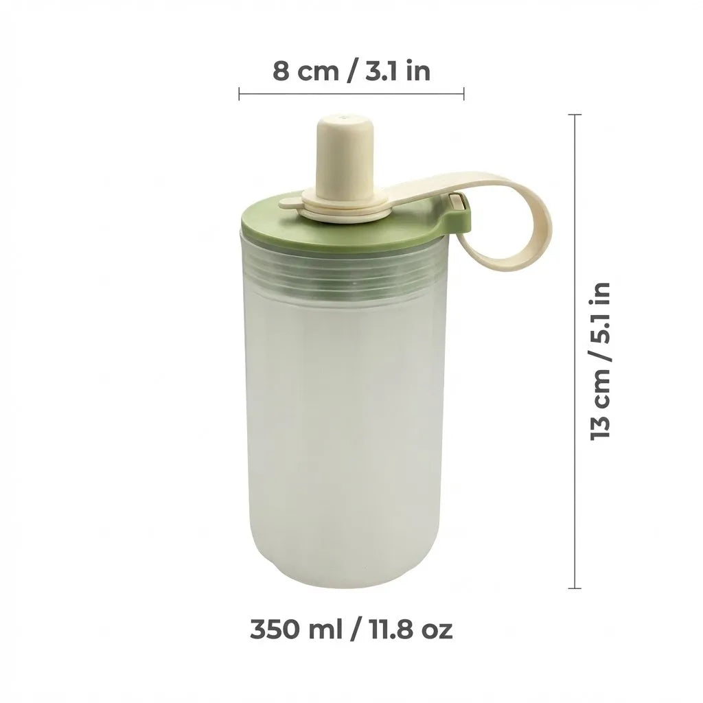 Transparent Plastic Tea Milk Coffee Mug Portable Cold And Hot Water Cup With Straw&Ha alternate view