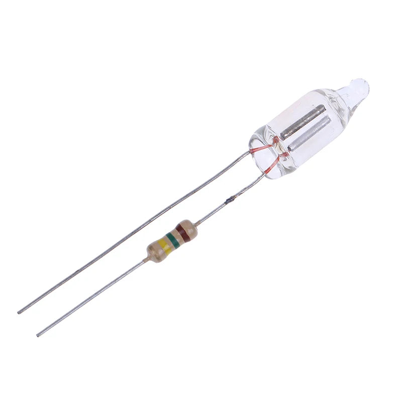 20PCS Neon Indicator Lamps With Resistors for 220V AC Mains | Red Glow Lamp additional angle