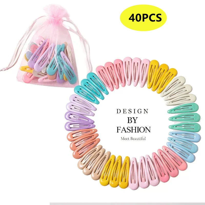 40PCS to 10PCS Hair Clips Girls Cute Candy color Hair Accessories Candy Color Style Hair detail view
