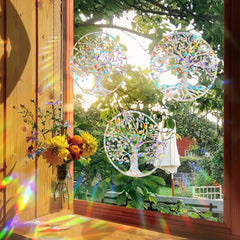 Rainbow Reflective Sticker | PVC Waterproof Window Decal close-up view