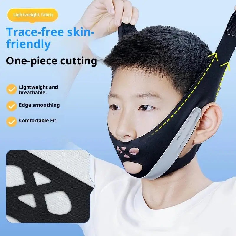 Mouth Breathing Correction Belt | Anti Snoring Chin Strap for Kids and Adults close-up view