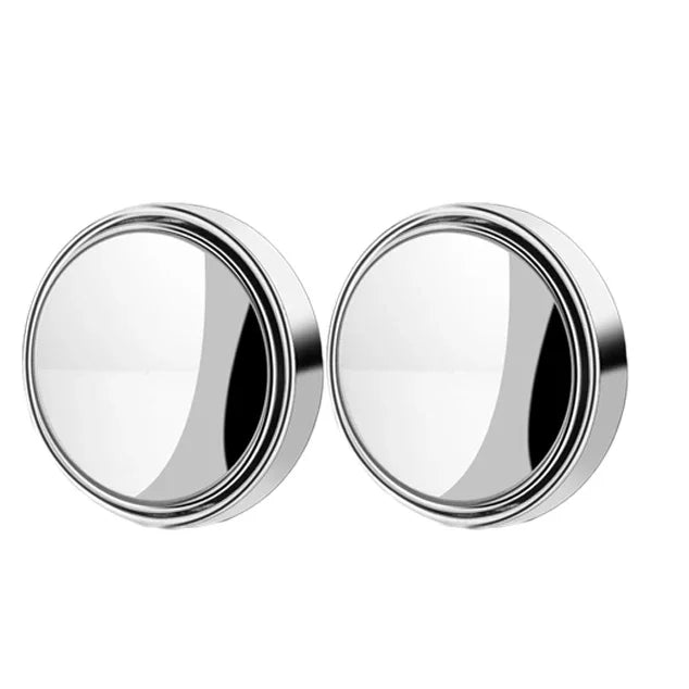2Pcs Round Convex Blind Spot Mirror Wide-Angle Glass Rearview Mirror close-up view