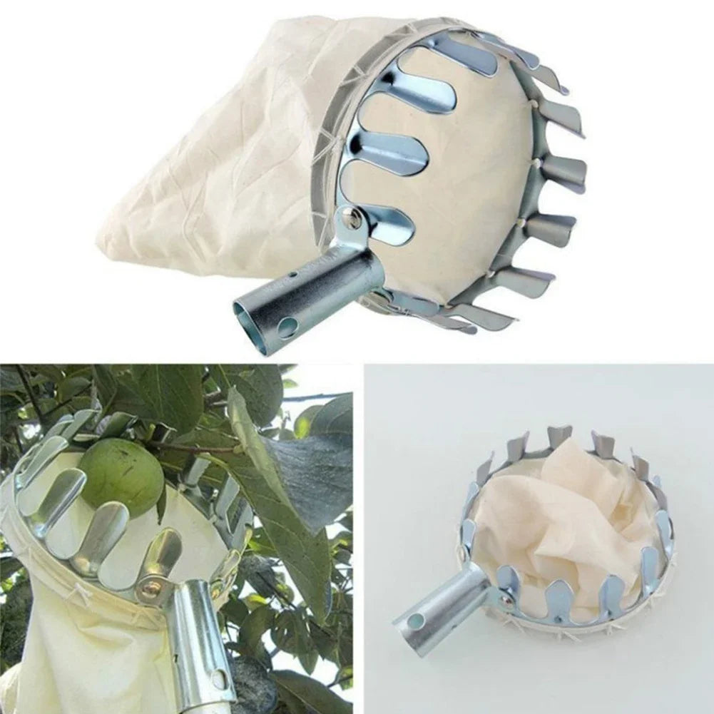 Metal Fruit Picker Head with Cloth Pouch