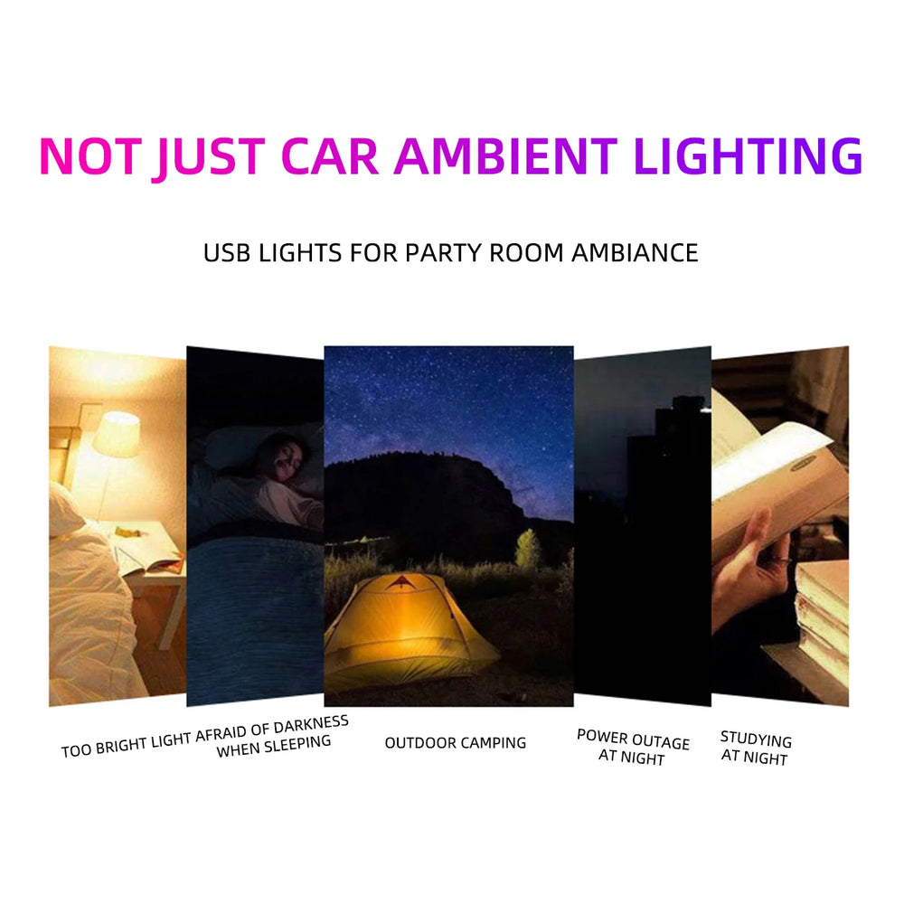 Mini USB LED Car Atmosphere Light | Universal Ambient Decorative Lamp additional angle