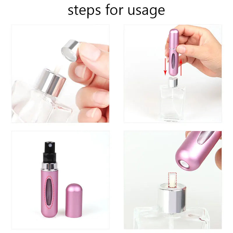 Portable Mini Refillable Spray Jar Scent Pump Empty Cosmetic Containers Atomizer | 5m lifestyle view