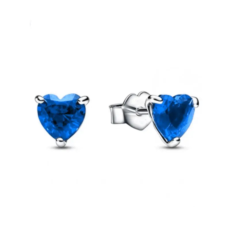 Hot selling 925 silver heart-shaped, pink,red, multi-color crystal sparkling luxury e lifestyle view