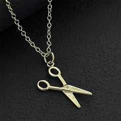 925 Sterling Silver Scissors Style Pendant Necklace Delicate Small Women Necklace Per alternate view