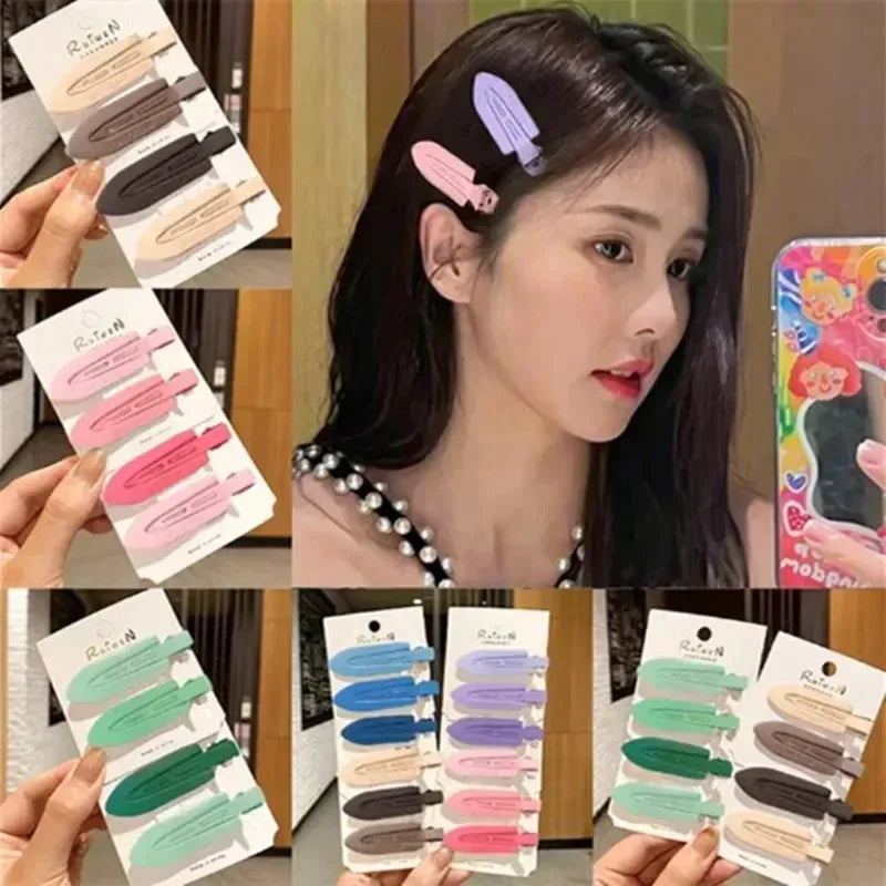 Women 2/3/4pcs Korean Fashion Gold White Pink Glitter Hair Pin Acetate Make Up Hair C lifestyle view