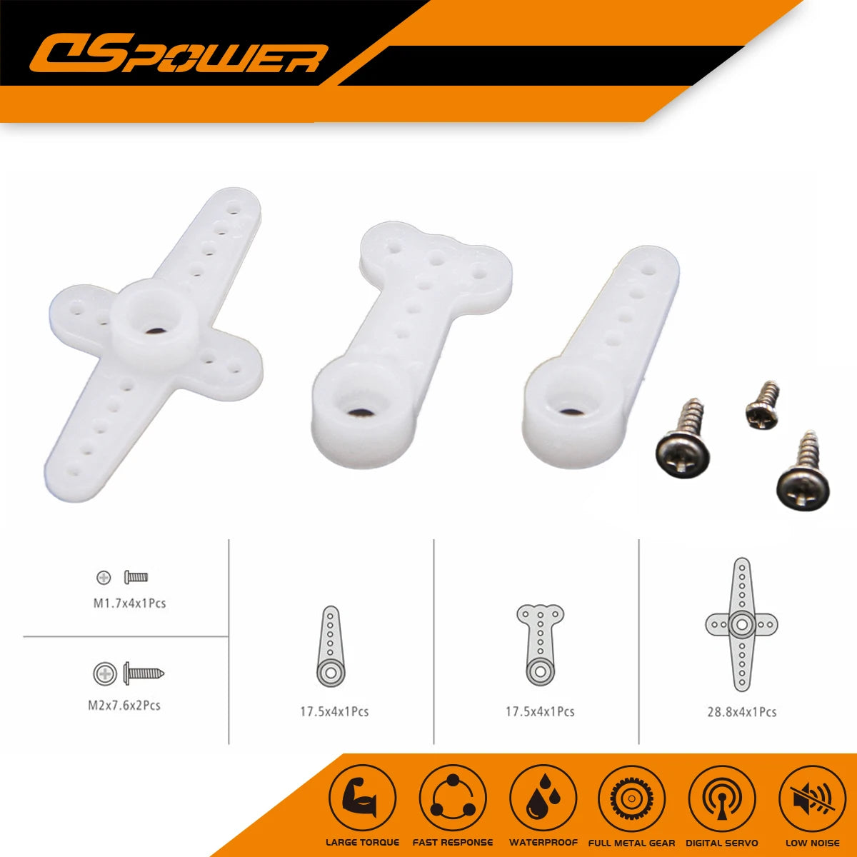 Servo Arm Set 25T 28T Double Head Round Steering Gear for RC Helicopter lifestyle view