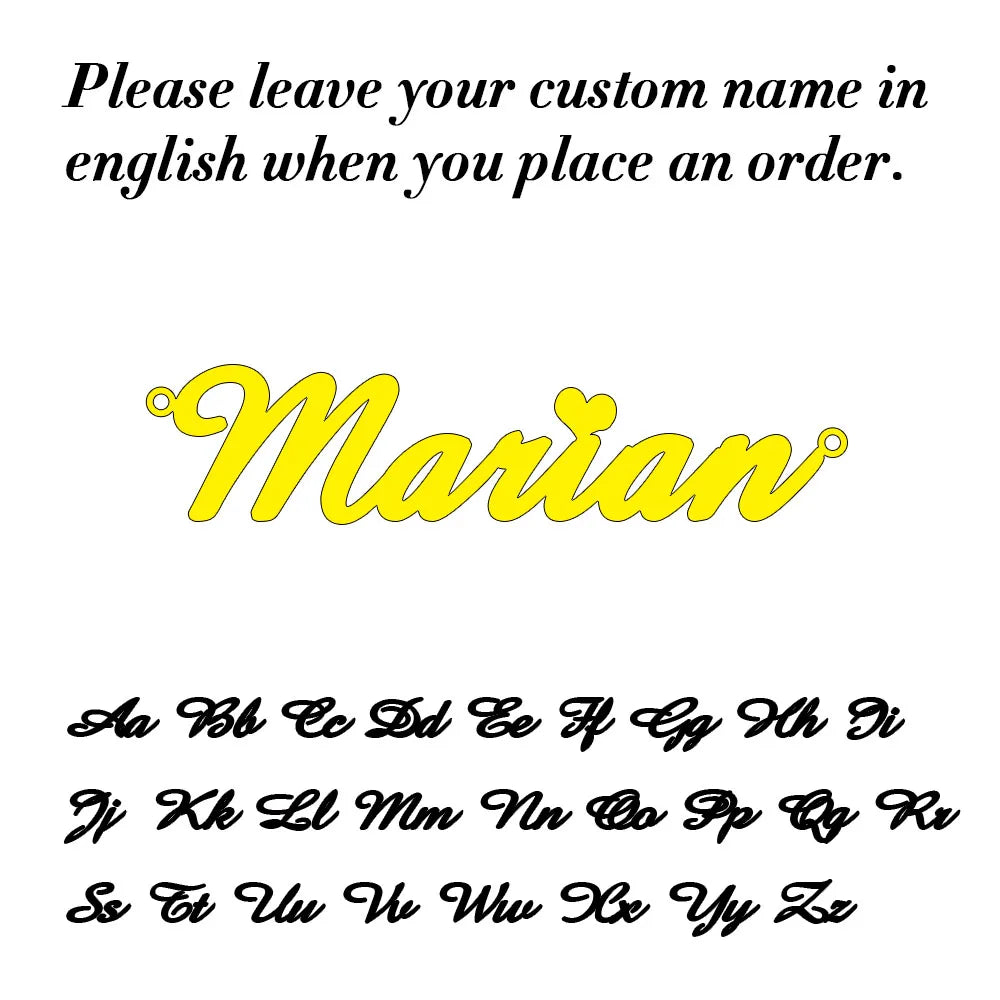 Custom Name Necklace for Women Personalised Cursive Letter Pendant Stainless Steel Jew close-up view