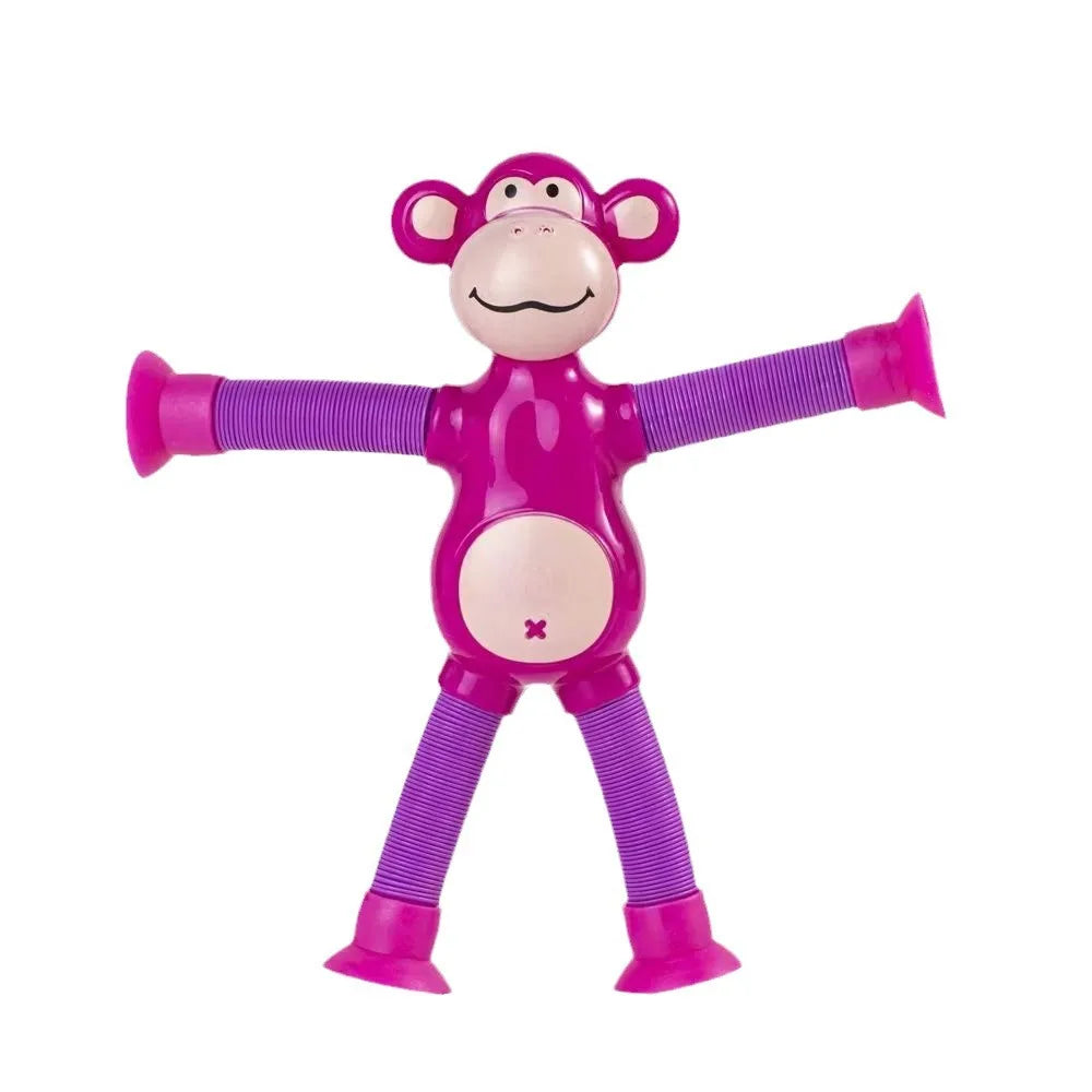 Suction Cup Monkey Pop Tubes Fidget Toy | Stress Relief Sensory Toy for Kids and Ad additional angle