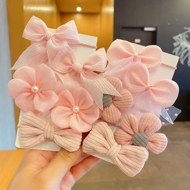 10pcs Hair Accessories Girls Scrunchies Aesthetic Lacos De Cabelo Infantil Bands Ki additional angle