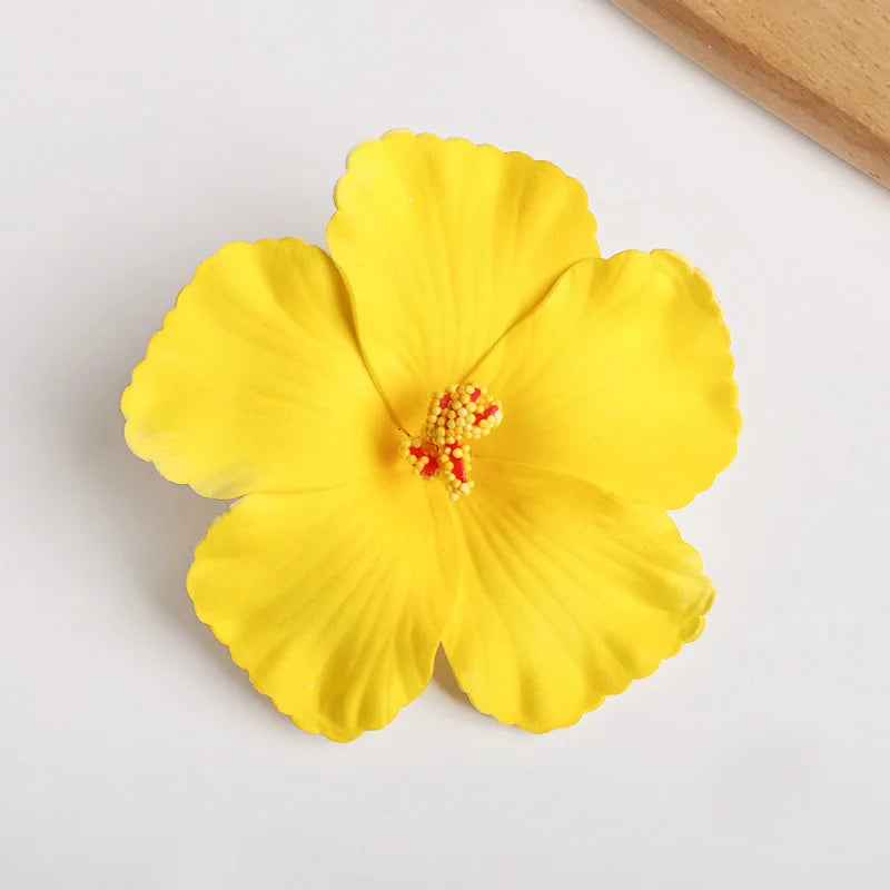 Hawaiian Flower Hair Clips for Summer | 2 or 5 Pack Tropical Hair Accessories additional angle
