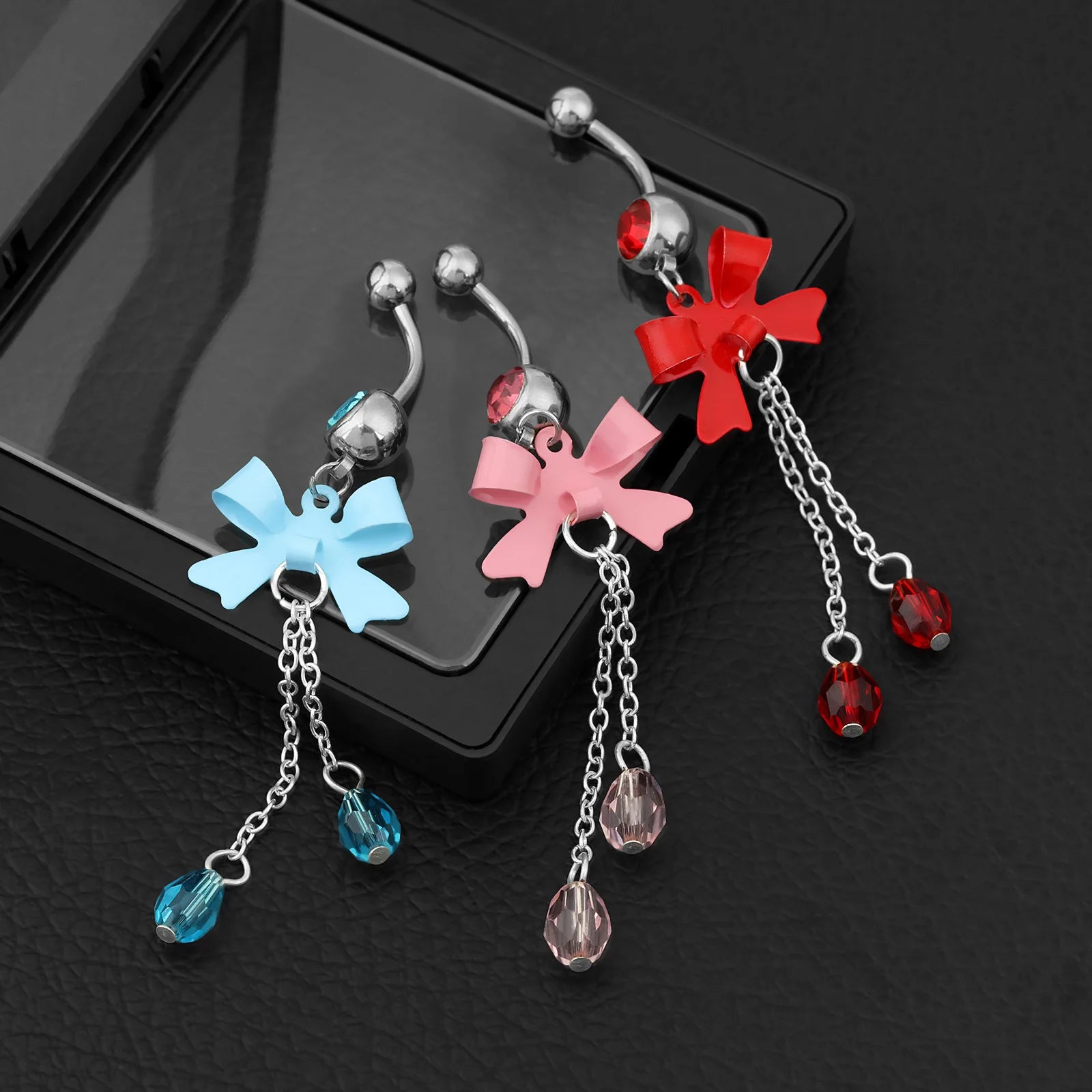 2024 New Belly Button Ring - Creative Butterfly Chain Crystal Navel Piercing Jewelry, lifestyle view