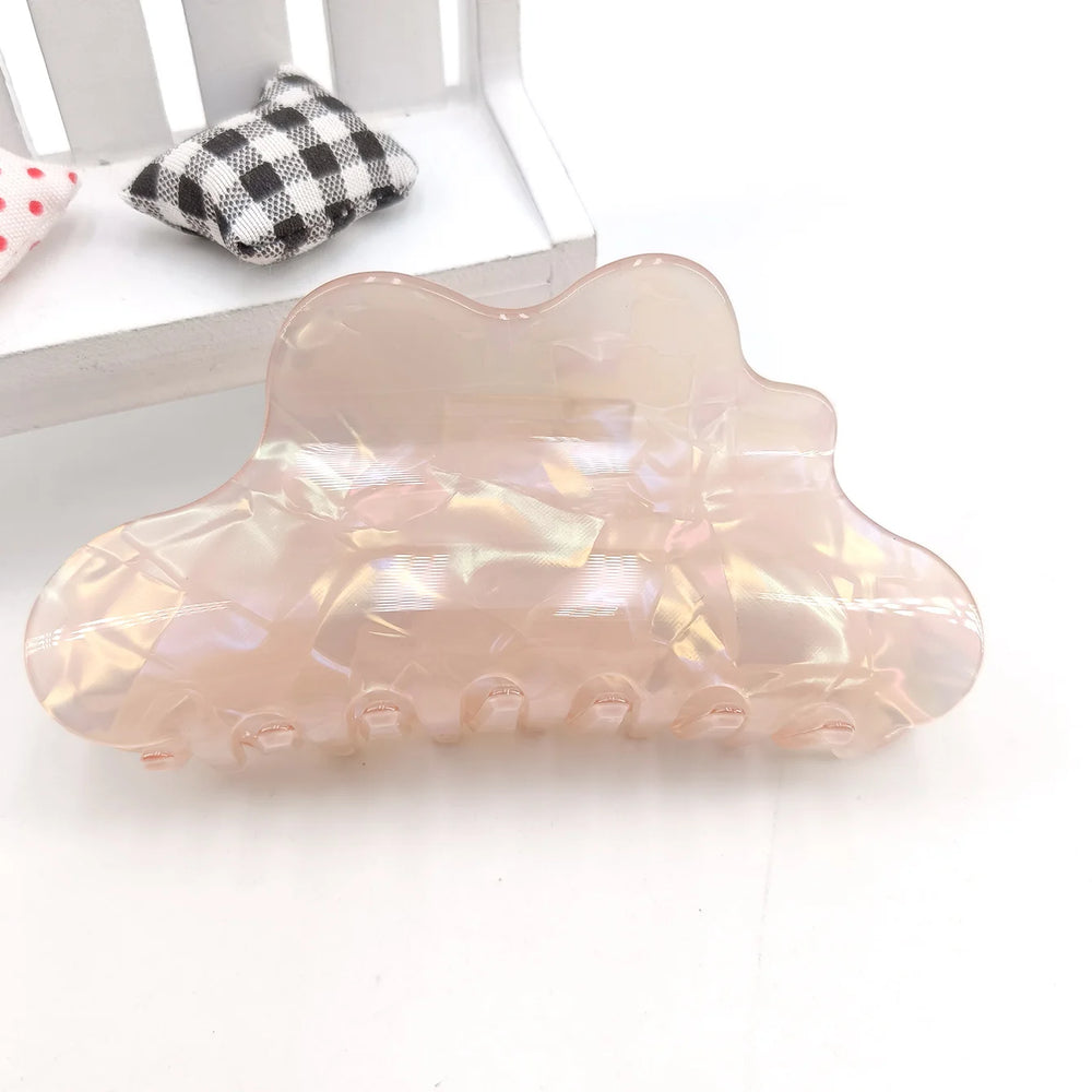 Fantasy Color Mermaid Color Cloud Shape Hair Clip Grab Clip Imitation Acetate Hair Cli close-up view