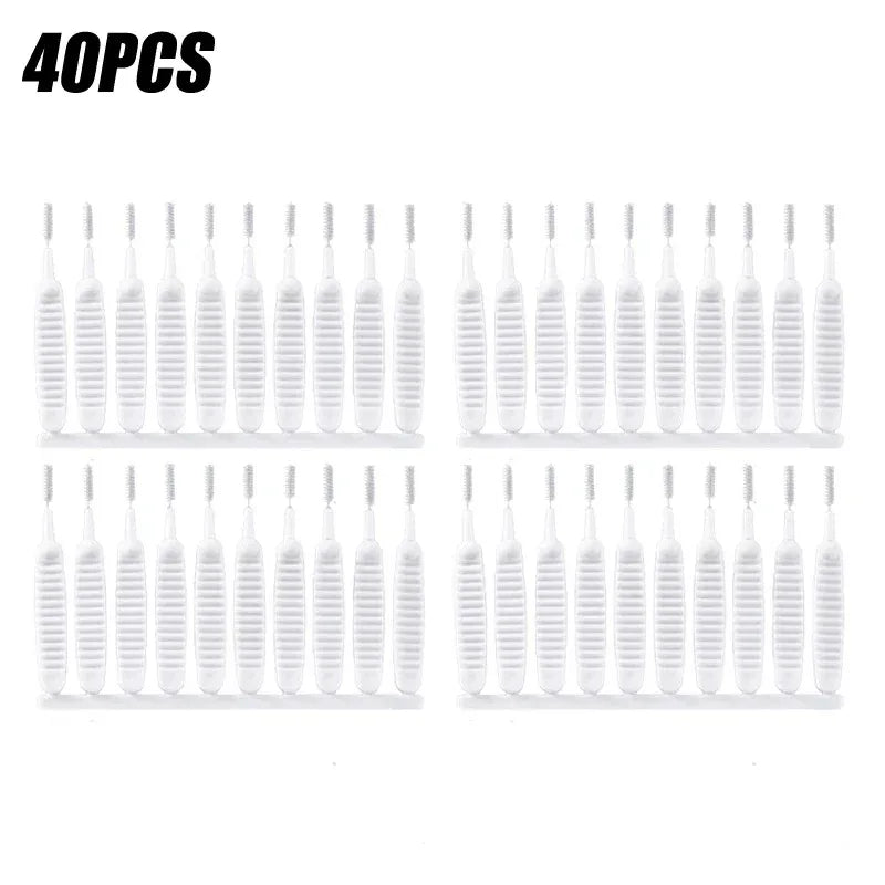 10-100PCS Shower Cleaning Brush Bathroom Micro Nylon Brush Nozzle Anti-blocking Cle additional angle