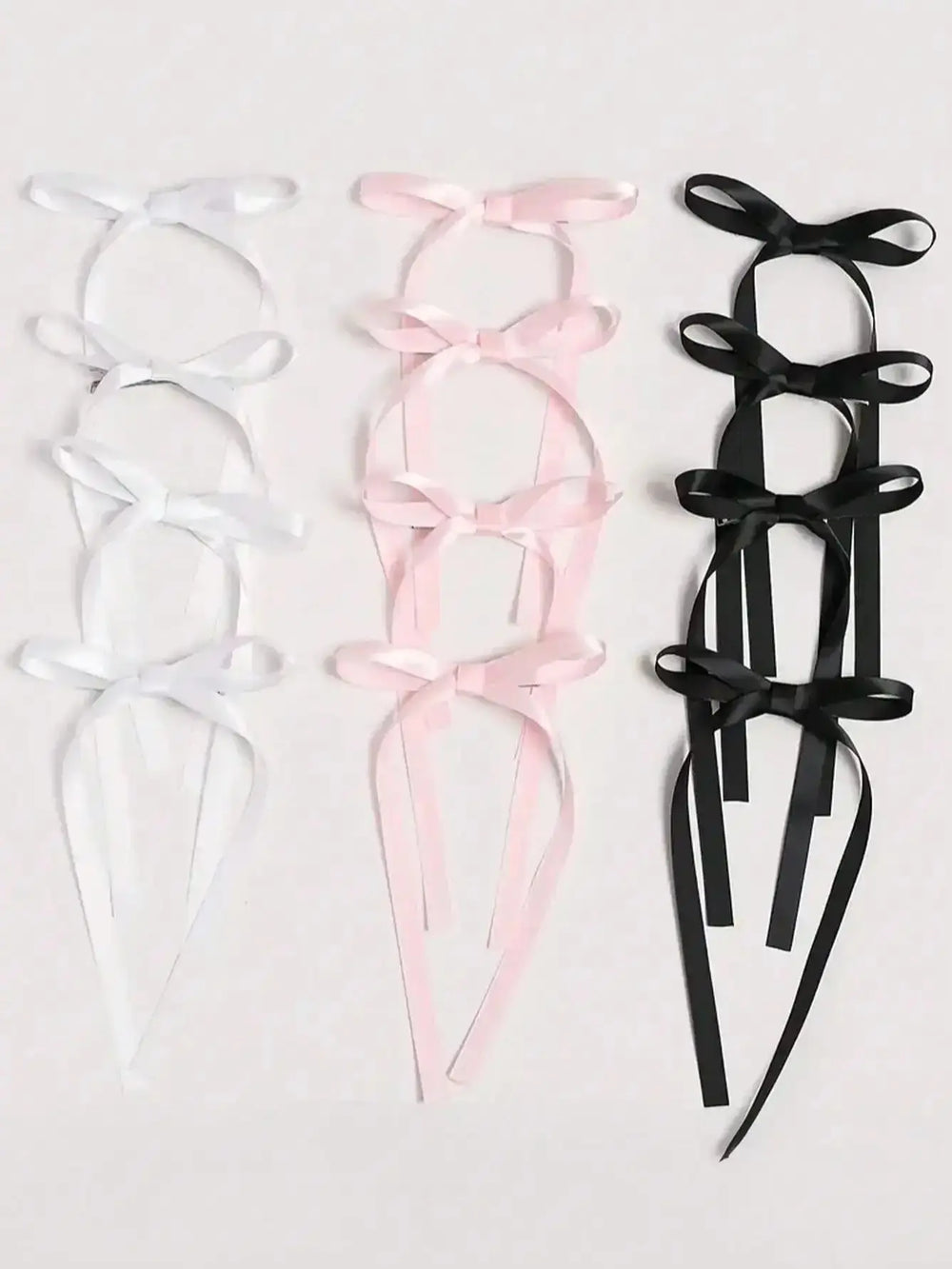 2/12/36 Pcs Fashion Simple Sweet Bow Ribbon Hair Clips For Women Girls Party Hair Acc alternate view