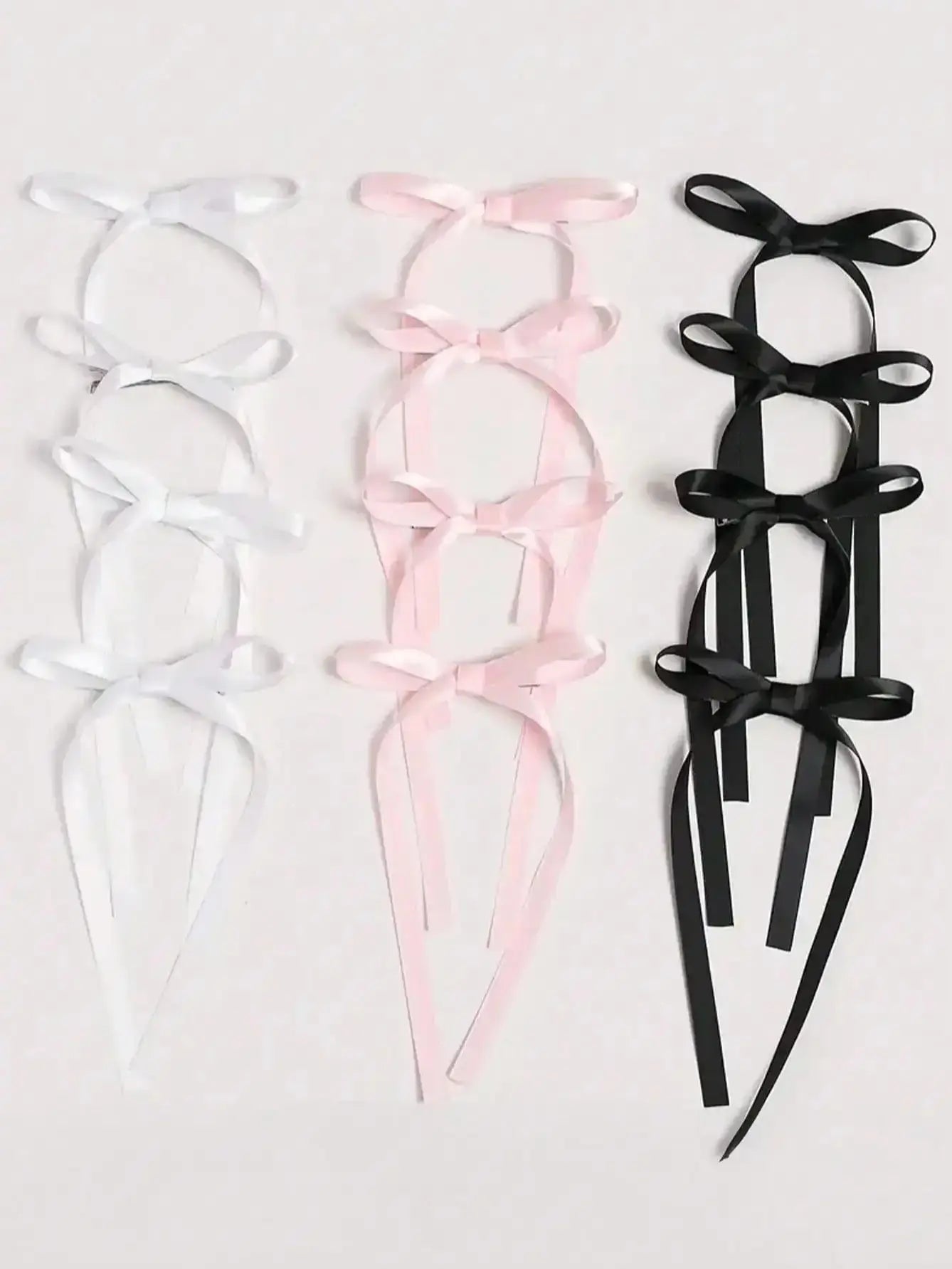 2/12/36 Pcs Fashion Simple Sweet Bow Ribbon Hair Clips For Women Girls Party Hair Acc alternate view