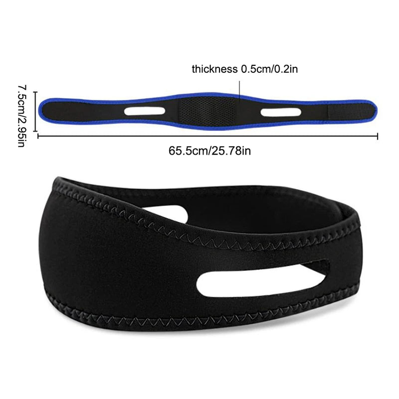 Anti Snore Chin Strap | Breathable Nylon Snoring Belt for Better Sleep additional angle