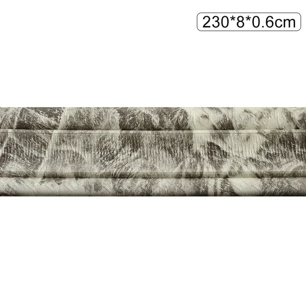 3D DIY Foam Skirting Border Tile Sticker | Waterproof Self-Adhesive Wall Edge Trim lifestyle view
