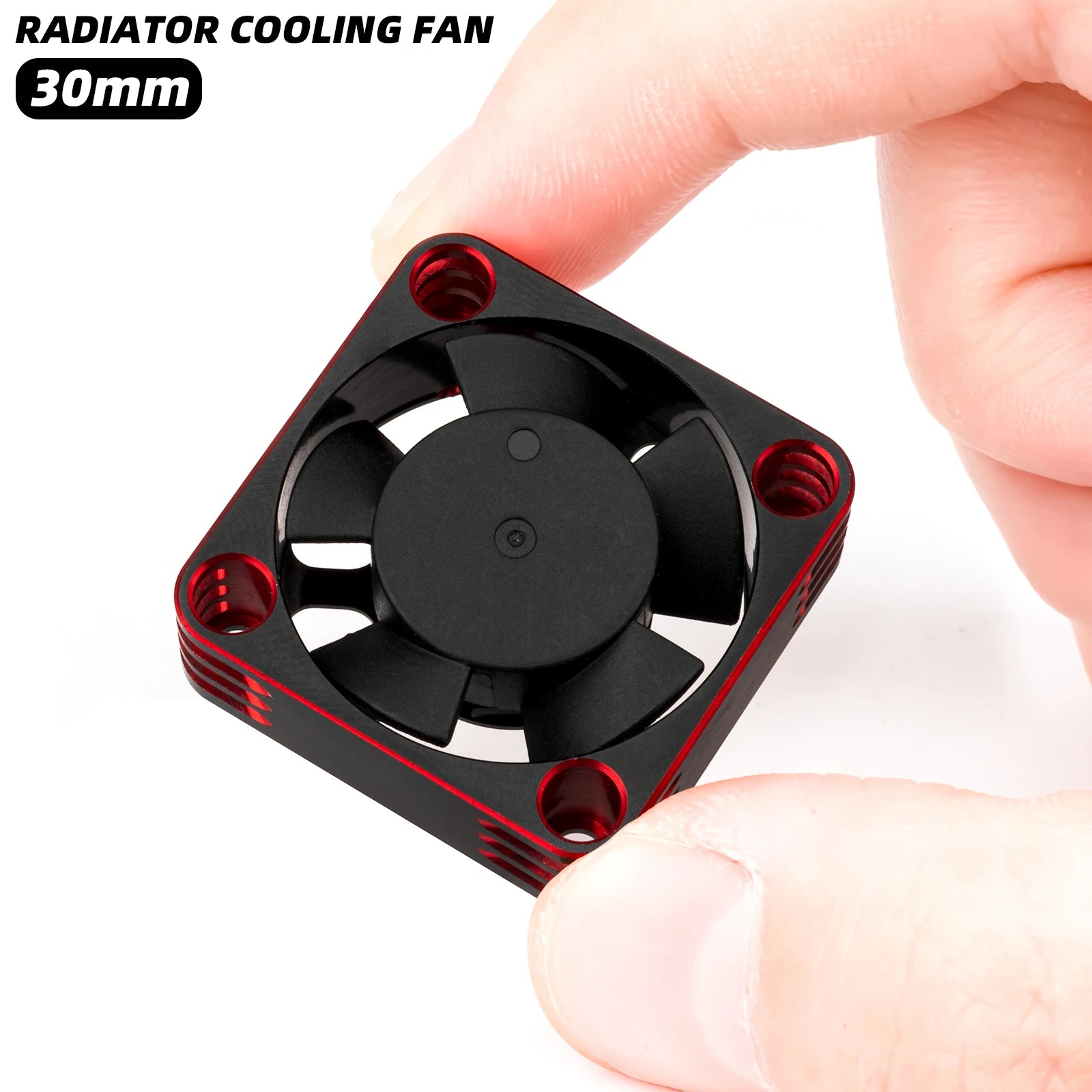 RC 25/30/35/40/50mm Fan 28000 RPM Heat Dissipation Cooling Fan for RC Crawler 1/10 1/8 close-up view