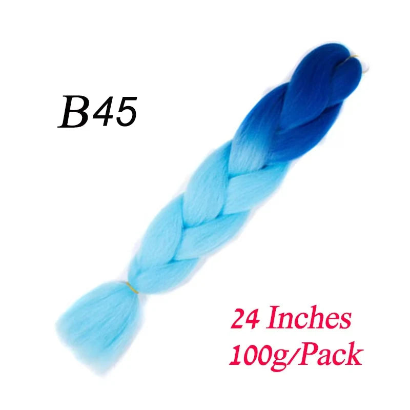 Lihui Pre Stretched Jumbo Braid Hair Extensions 24 inch | Kanekalon Synthetic Hair for African Braids