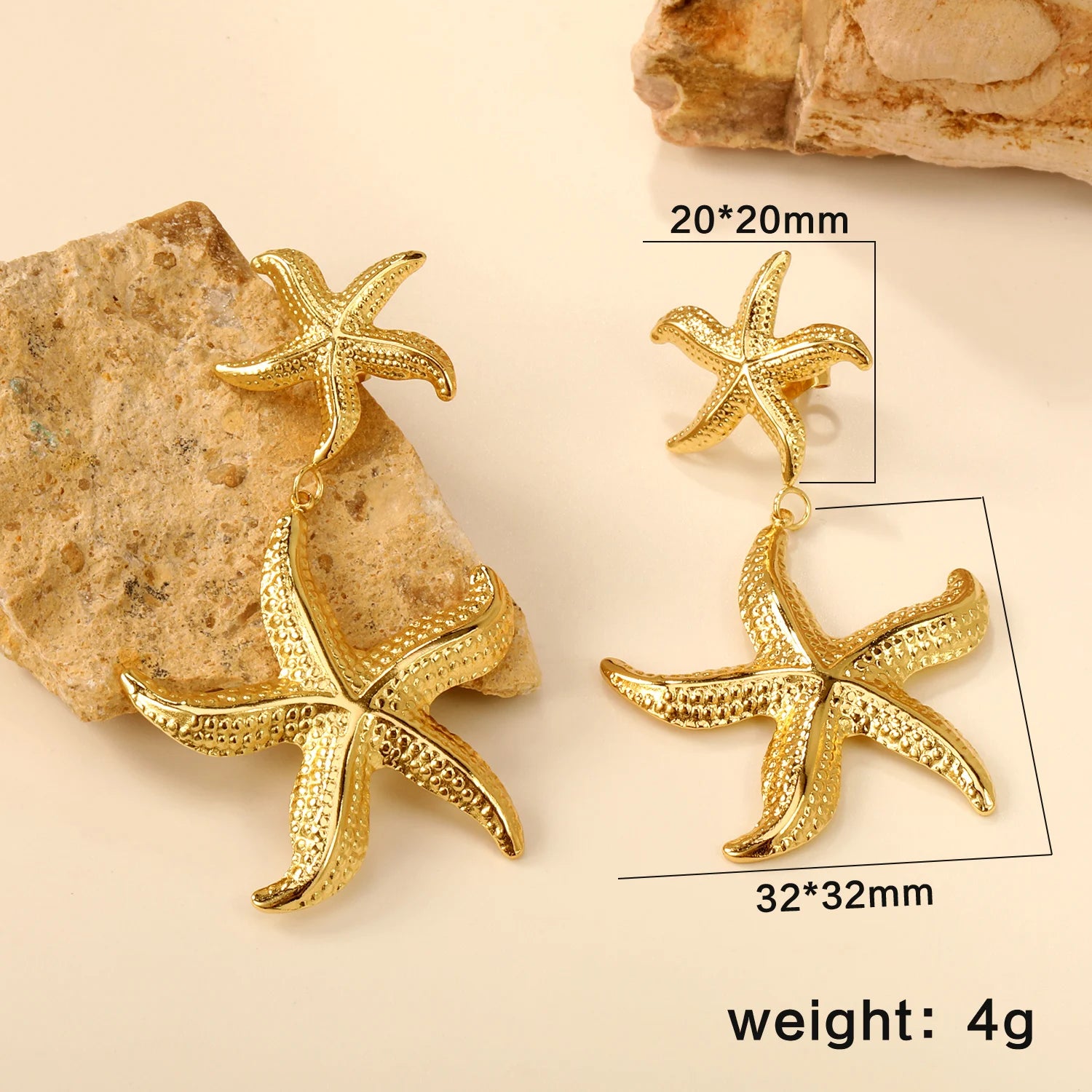 LUXUKISSKIDS Fairy Flower Earrings Stud | Gold-Plated Stainless Steel Piercing Jewe additional angle