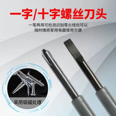 Electrician Test Screwdriver Set | Non-Contact Voltage Tester 12-250V with Dual-Color close-up view