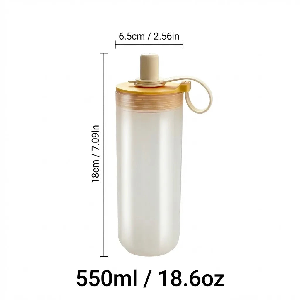 Transparent Plastic Tea Milk Coffee Mug Portable Cold And Hot Water Cup With Straw& additional angle