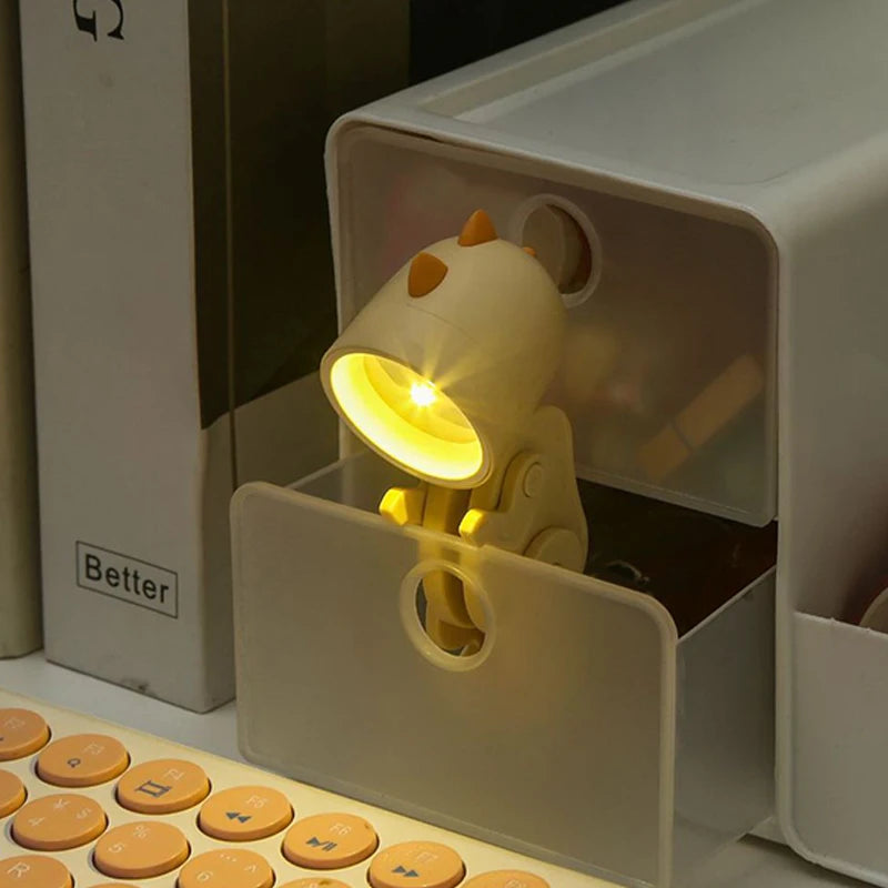 Mini Dinosaur Night Light | Battery-Powered Folding LED Lamp for Kids Bedroom additional angle