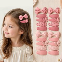 10PCS/Set New Fabric BB Hair Clip  Girls' Teenagers' Children's Side Bangs Clip Girls' Party Daily Decoration Hair Accessories