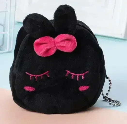 Cartoon Cute Pig Animal Coin Purse | Kawaii Soft Plush Zipper Wallet for Kids additional angle