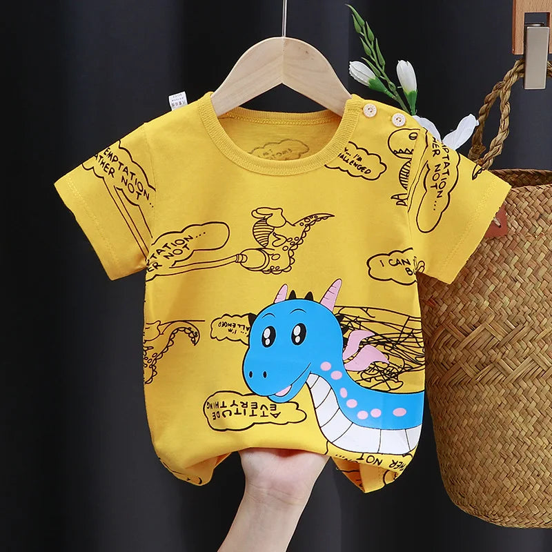 Kids Cotton Graphic Tee | Summer Unisex T-Shirt for Babies and Toddlers additional angle