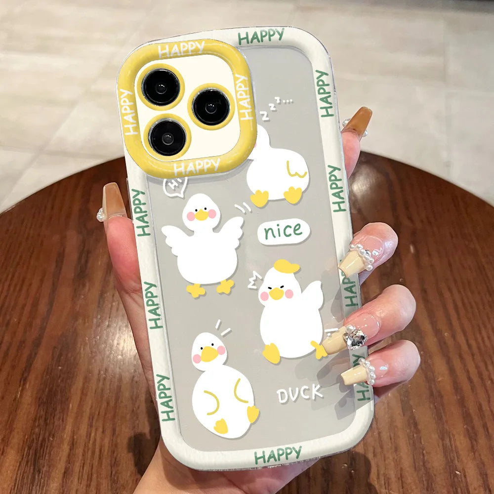Cut Cat Aninal Phone Case For iPhone 15 Funda iPhone 16 17 Pro Max 11 13 14 12 7 8 Plu close-up view