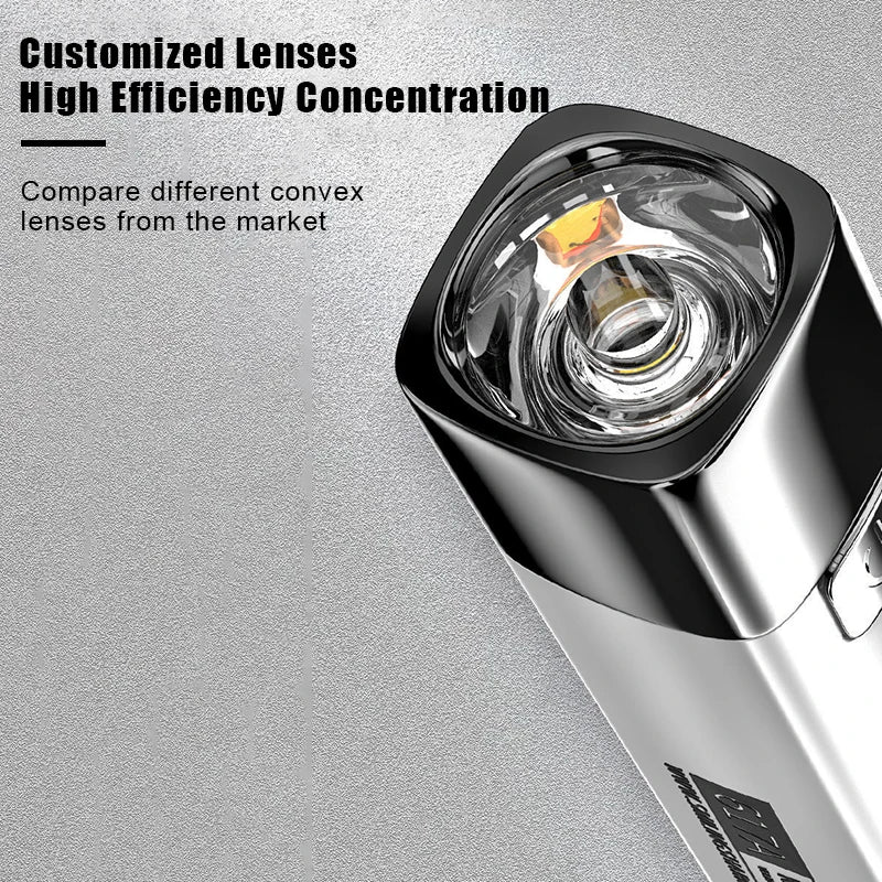 USB Rechargeable LED Flashlight 2 in 1 | Super Bright Mini Torch with Power Bank additional angle