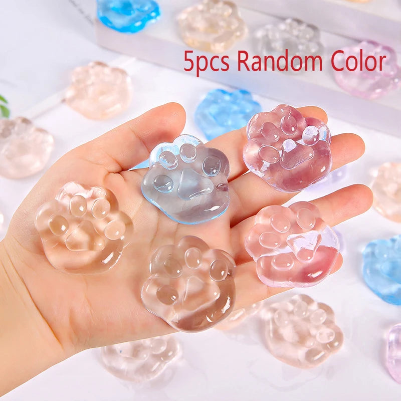 Kawaii Cat Paws Sticky Squeeze Toys Soft Realistic Quick Rebound Jelly Mini Cat Paws Tra detail view