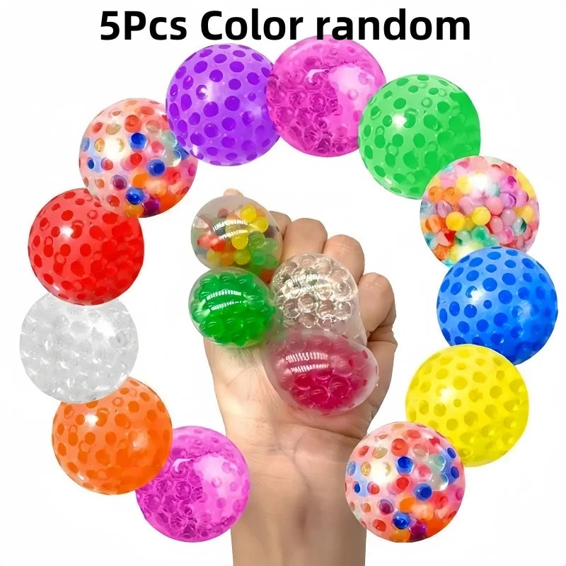5pcs 3.5cm Soft Rubber Squeeze Ball Grape Ball Stress Relief Sensory Toy for Kids Par alternate view
