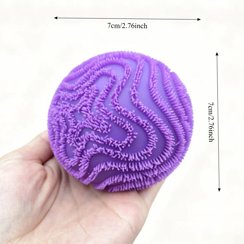 Fuzz Ball Squishy Toy Wonder Waves Vent Ball Textured Stress Relief Fidget Toy Squeeze f detail view