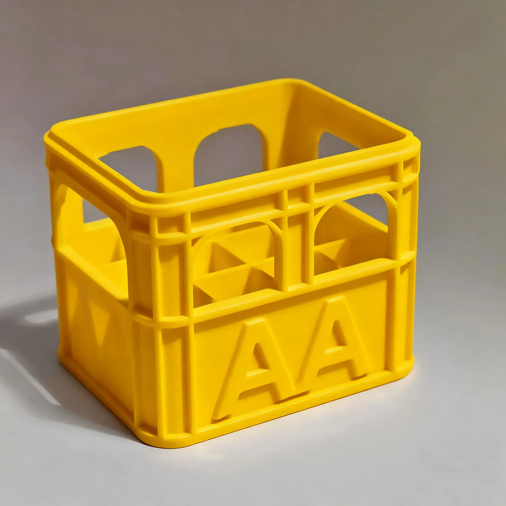 3D Printed Beer Crate Style Stackable Battery Storage Box | AA AAA 18650 21700 9V Organi detail view