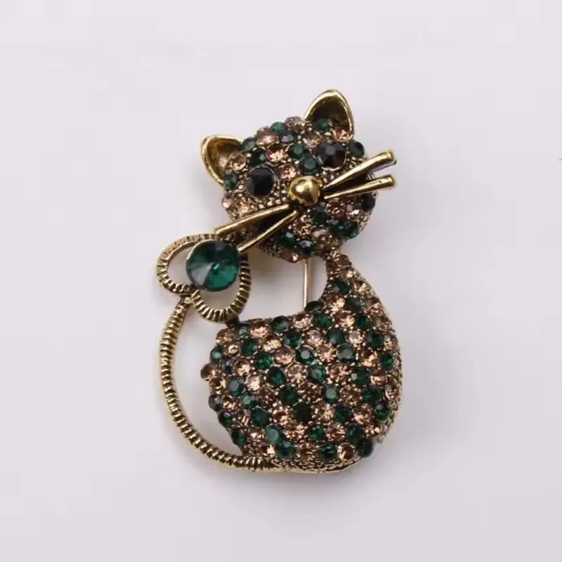women fashion cat brooch pin jewelry