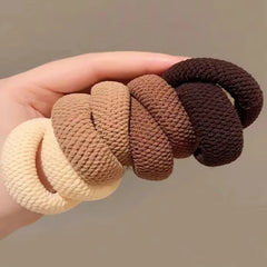5/10 Mix Color High Elasticity Thickened Versatile Simple Scrunchies Hair-Friendly Ran close-up view
