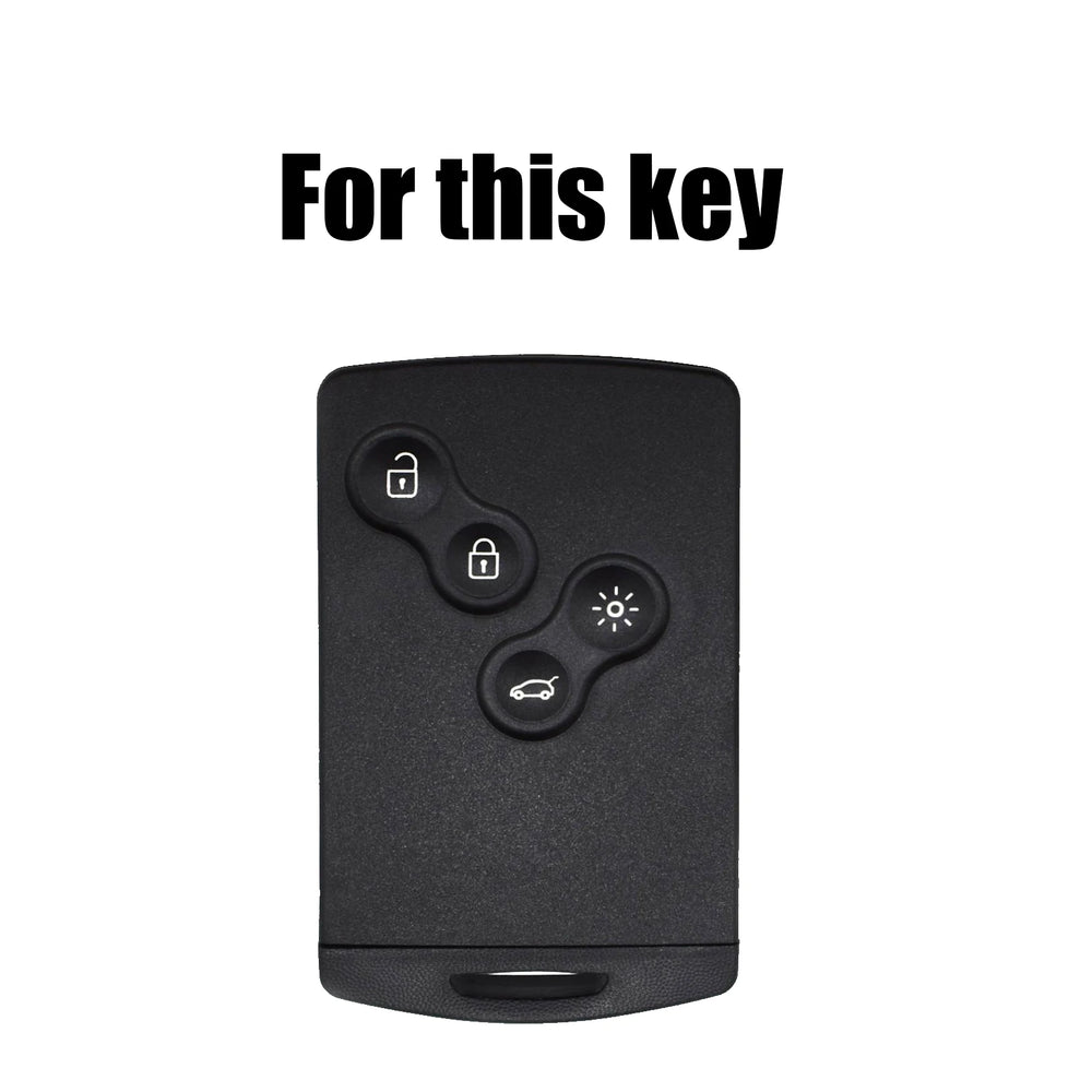 Renault Key Cover Leather 4 Button | XUKEY Car Remote Key Shell Case alternate view