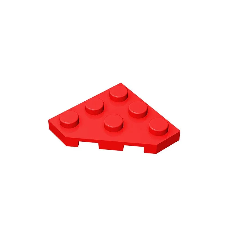 Gobricks GDS-556 Wedge Plate 3 x 3 Cut Corner | Compatible Building Block for DIY detail view