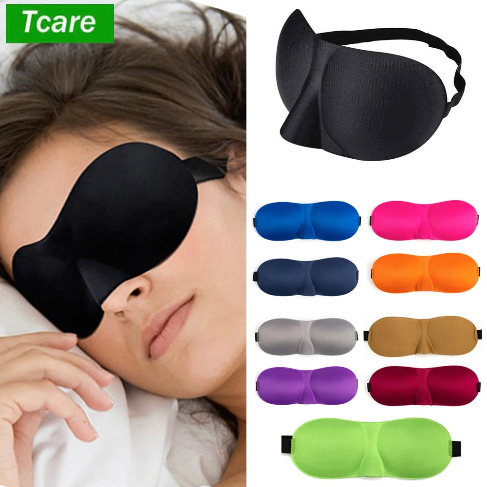 3D Contoured Sleep Eye Mask | Light Blocking Blindfold for Deep Sleep